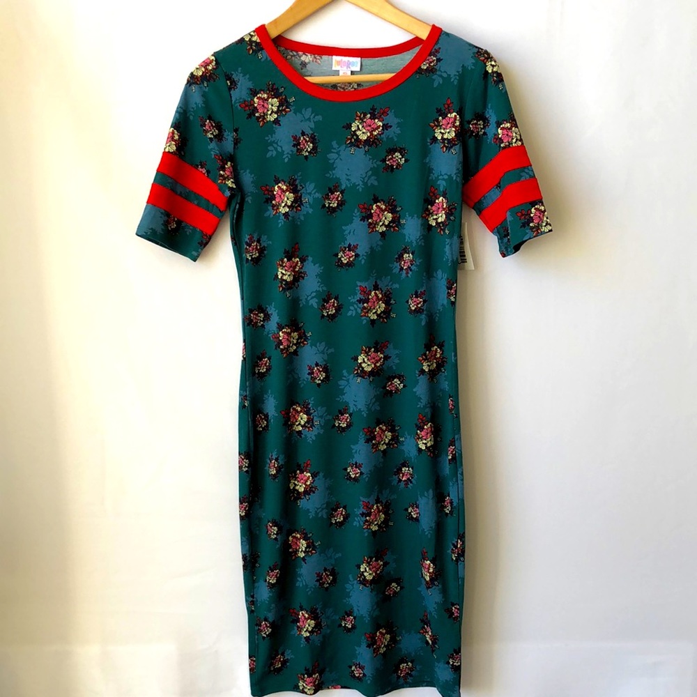 LulaRoe‎ Dress XS Green Floral